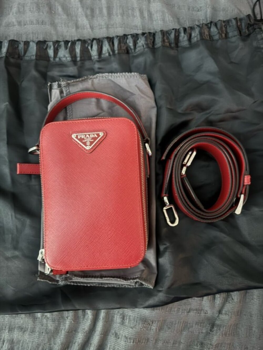 Red Prada Messenger Bag